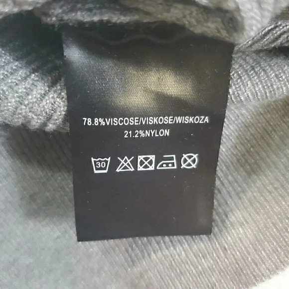 Gianni Feraud Limited Edition Mens Gray Textured Knit Crewneck Sweater M - Picture 12 of 12